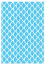 Printed Wafer Paper - Fish Scale Pastel Blue